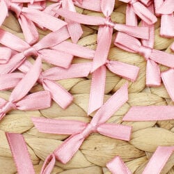 Saten Fiyonk Pembe 5CM - 2
