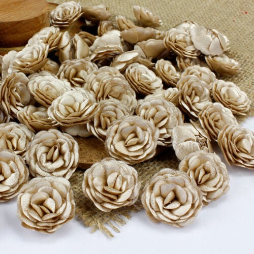 Saten Kumaş Katmerli Açık Kahverengi 3 Cm - 1