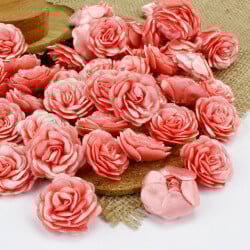 Saten Kumaş Katmerli Açık Pembe 3 Cm - 1