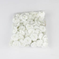 Saten Kumaş Katmerli Beyaz 3 Cm - 3