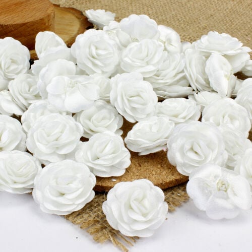 Saten Kumaş Katmerli Beyaz 3 Cm - 1