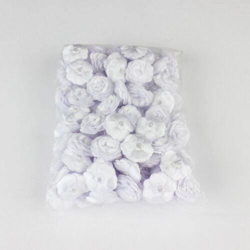 Saten Kumaş Katmerli Parlak Beyaz 3 Cm - 3