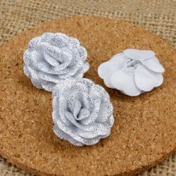 Saten Kumaş Katmerli Parlak Beyaz 3 Cm - 2