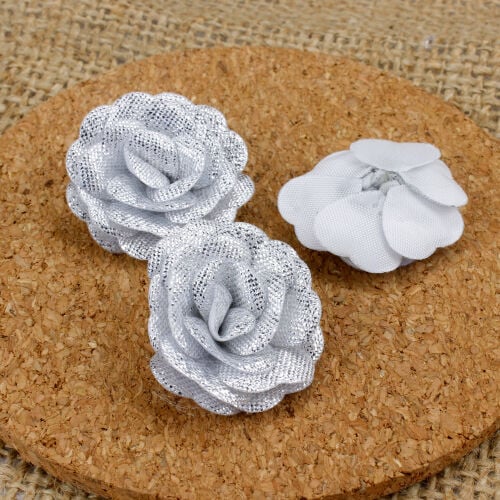 Saten Kumaş Katmerli Parlak Beyaz 3 Cm - 2