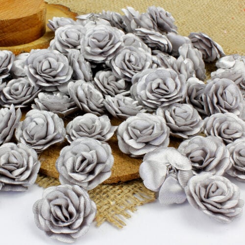 Saten Kumaş Katmerli Gümüş 3 Cm - 1