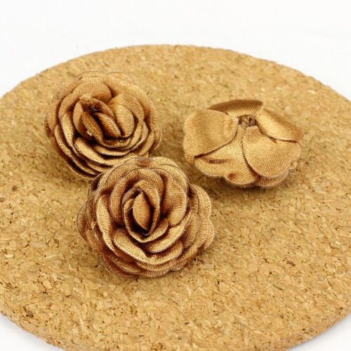 Saten Kumaş Katmerli Kahverengi 3 Cm - 2