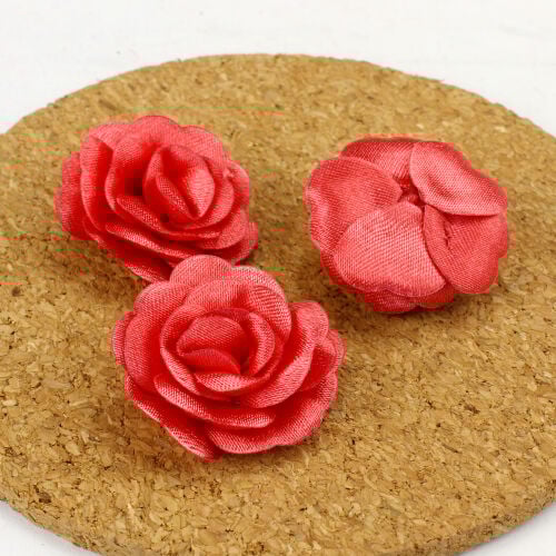 Saten Kumaş Katmerli Kırmızı 3 Cm - 2