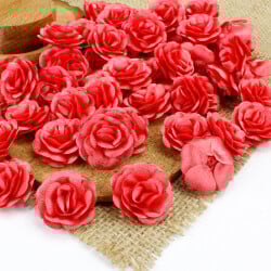 Saten Kumaş Katmerli Kırmızı 3 Cm - 1