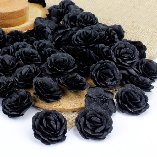 Saten Kumaş Katmerli Siyah 3 Cm - 1