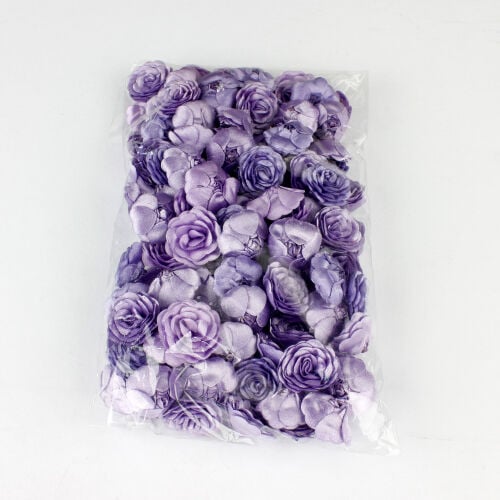 Saten Kumaş Katmerli Lila 3 Cm - 3