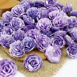 Saten Kumaş Katmerli Lila 3 Cm - 1