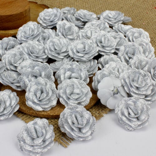 Saten Kumaş Katmerli Parlak Gümüş 3 Cm - 1