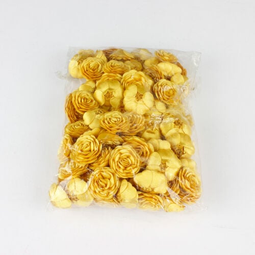 Saten Kumaş Katmerli Sarı 3 Cm - 3
