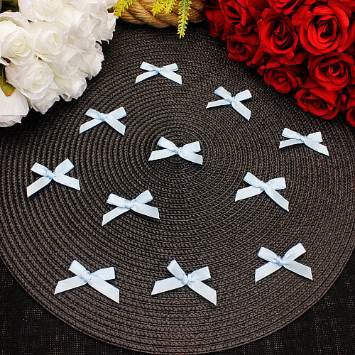Saten Kurdele Fiyonk 5 cm Açık Mavi - Toptanalim
