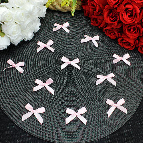 Saten Kurdele Fiyonk 5 cm Açık Pembe - Toptanalim