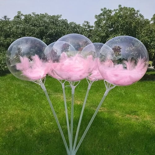 Şeffaf Balon Ve Balon Tutucu 2'li Set - 1