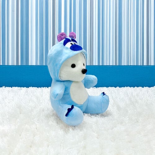 Sempatik Kapüşonlu Peluş Ayıcık Mavi 22CM - 2