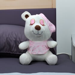 Sevimli Uyku Ayıcık Peluş 25CM Pembe - 1