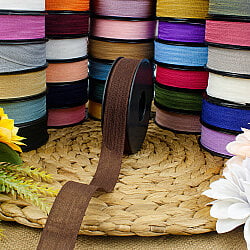 Şifon Kurdele 2,5 cm 20 Metre Kahverengi - 1