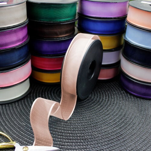 Şifon Kurdele 2,5CM 20MT Açık Somon - 1