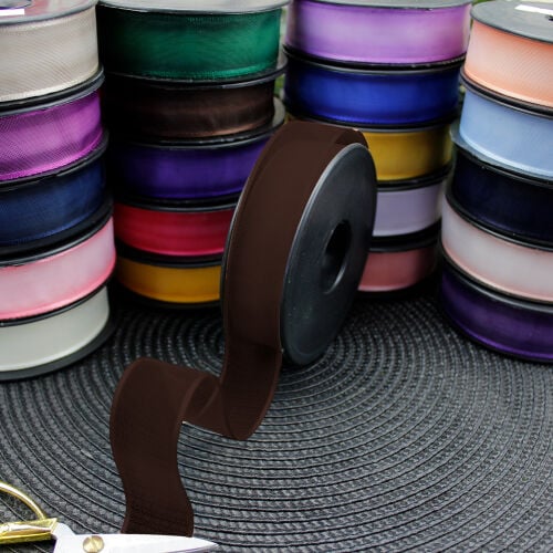 Şifon Kurdele 2,5CM 20MT Kahverengi - 1