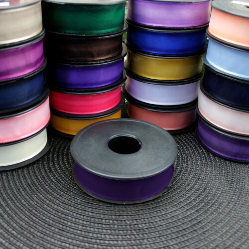 Şifon Kurdele 2,5CM 20MT Koyu Mor - 3