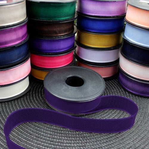 Şifon Kurdele 2,5CM 20MT Koyu Mor - 2