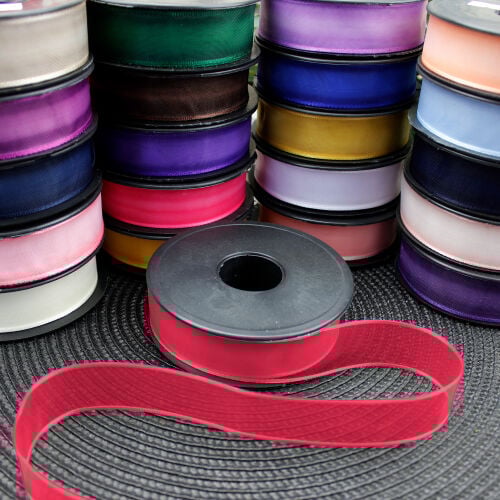 Şifon Kurdele 2,5CM 20MT Koyu Pembe - 2