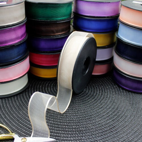 Şifon Kurdele 2,5CM 20MT Bej - 1