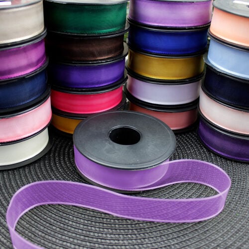 Şifon Kurdele 2,5CM 20MT Lila - 2