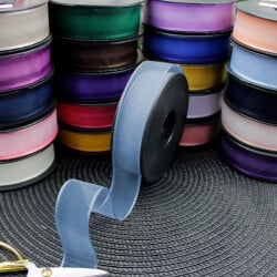 Şifon Kurdele 2,5CM 20MT Mavi - 1