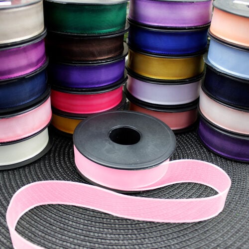 Şifon Kurdele 2,5CM 20MT Pembe - 2