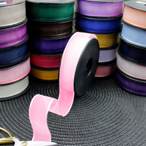 Şifon Kurdele 2,5CM 20MT Pembe - 1