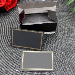 Siyah Gold Şeritli Hediye Kartı 100'lü Paket - 1
