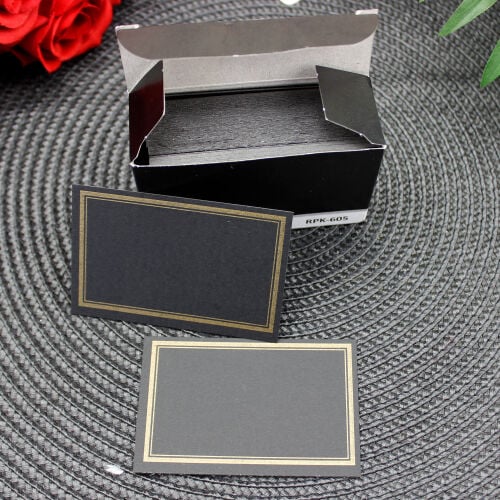 Siyah Gold Şeritli Hediye Kartı 100'lü Paket - 1