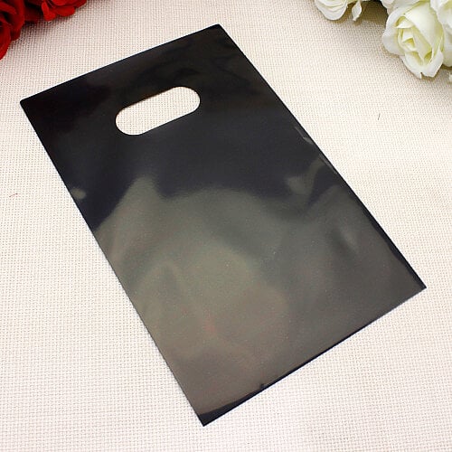 Siyah Hediyelik El Geçme Poşeti 13x20 cm 100’lü Paket - Toptanalim