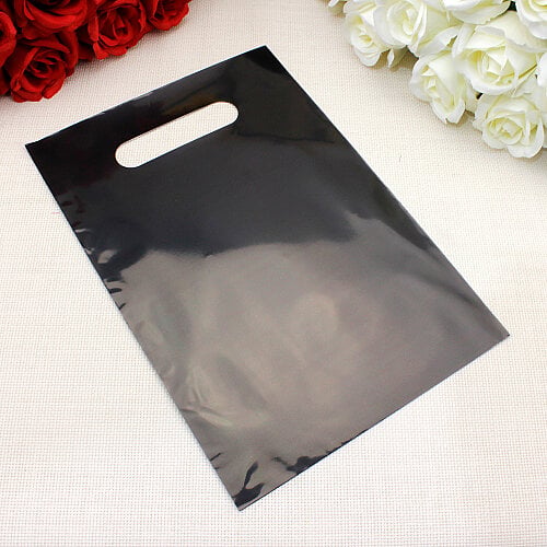 Siyah Hediyelik El Geçme Poşeti 17x25 cm 100’lü Paket - Toptanalim