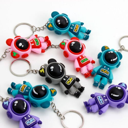Silikon Renkli Astronot Anahtarlık 12'Lİ Paket - 2