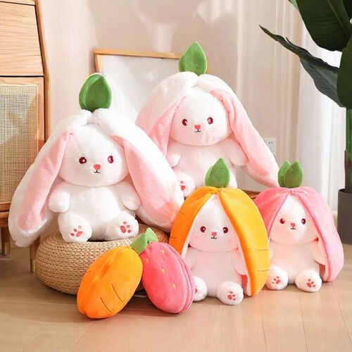 Sürpriz Havuç Tavşan Peluş 28Cm Turuncu - 4