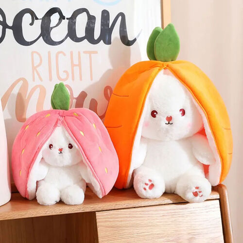 Sürpriz Havuç Tavşan Peluş 28Cm Turuncu - 5