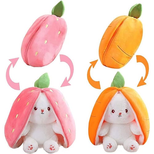 Sürpriz Havuç Tavşan Peluş 28Cm Turuncu - 6