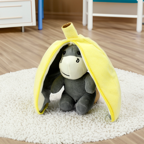 Sürpriz Muz Eşek Peluş 28Cm Sarı - 3