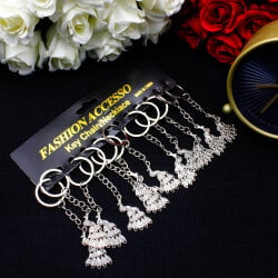 Tavus Kuşu Figürlü Metal Anahtarlık 12'li Paket - 3