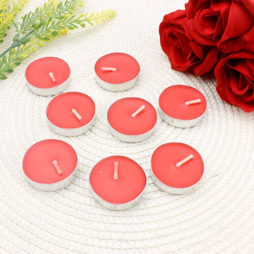 Tealight Mum 8'li Paket Kırmızı - 1