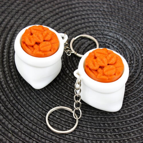 Üç Boyutlu Click Stres Kahve Çuvalı Anahtarlık 12’li Paket - 3