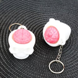 Üç Boyutlu Click Stres Kuru Kafa Beyin Anahtarlık 12’li Paket - 3