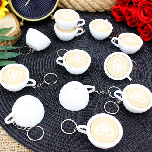 Üç Boyutlu Click Stres Kuru Latte Anahtarlık 12’li Paket - Toptanalim (1)
