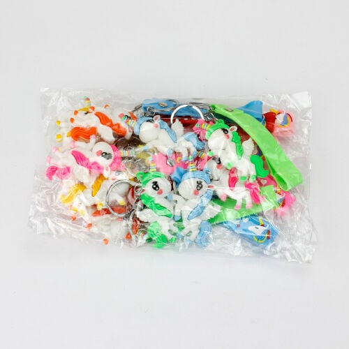 Unicorn Silikon Bileklikli Anahtarlık 12'Li Paket - 3