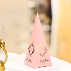 Varak Desenli Sünnet Mevlüt Şekeri Karton Külah Pembe - 1