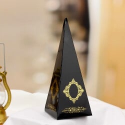 Varak Desenli Sünnet Mevlüt Şekeri Karton Külah Siyah - 1